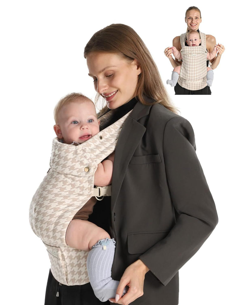 Baby Carrier Newborn to Toddler, Lightweight Ergonomic 7-44 lbs Newborn Carrier with Head Support, Easy to Wear Hands Free Infant Carrier for 0-36 Months