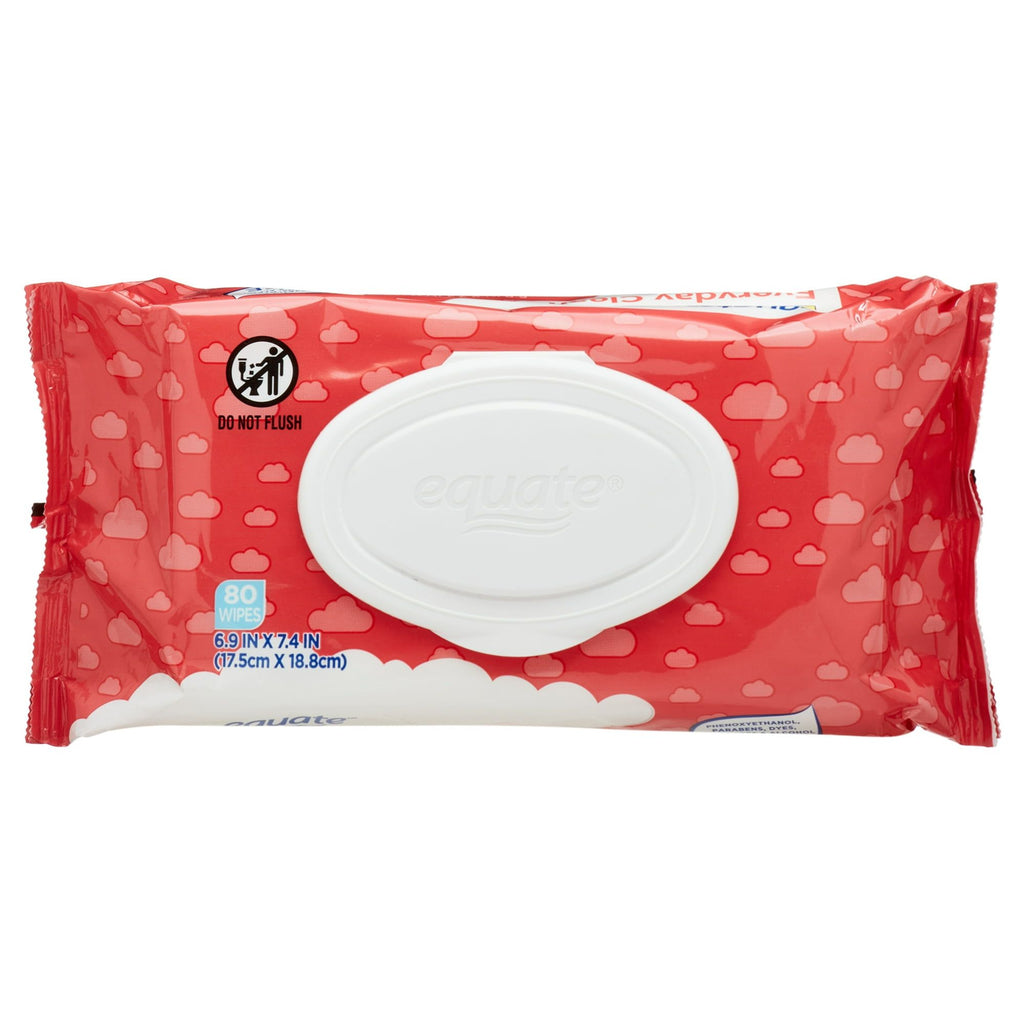 Baby Everyday Clean Wipes with Aloe Vera and Vitamin E, 80 Wipes (Flip-Top Pack), Compare to Huggies®