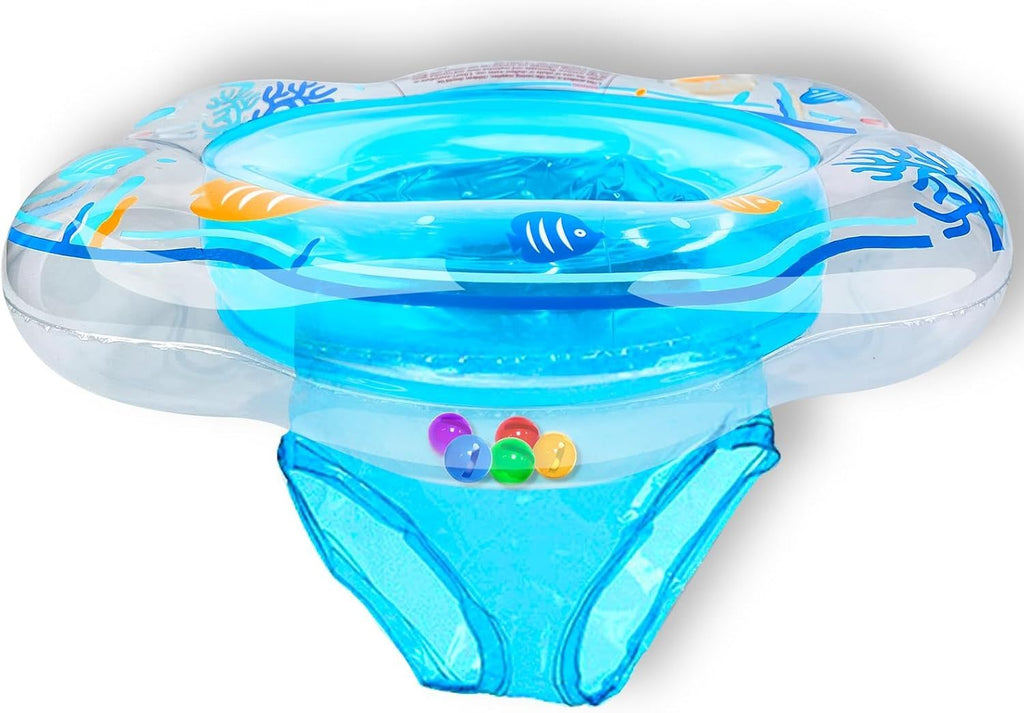 Baby Pool Float with Double Airbag Safety Seat for Toddler  Infant 6-12 Months Inflatable Infant Pool Float for Swim
