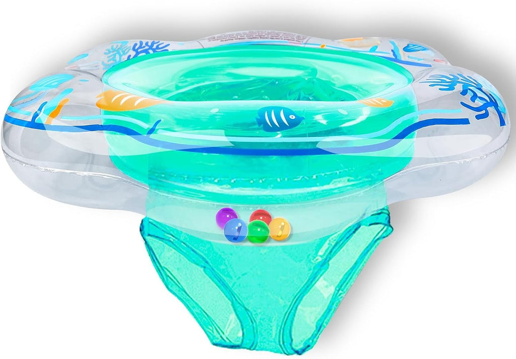 Baby Pool Float with Double Airbag Safety Seat for Toddler  Infant 6 12 Months Inflatable Infant Pool Float for Swim