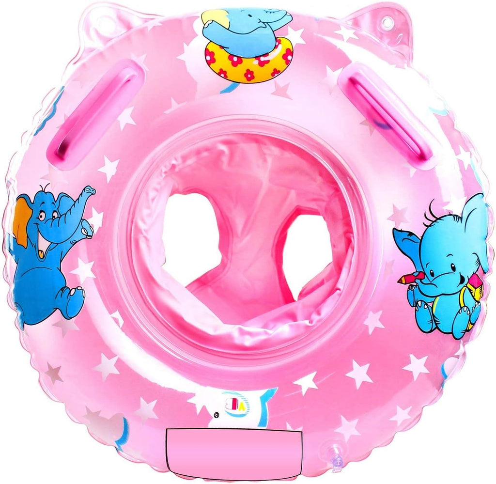 Baby Swimming Float, Toddler Floaties with Infant Seat Boat & Double Handle, Childrens' First Swim Ring, Bathtub Toys Pool Accessories for Kids Toddlers