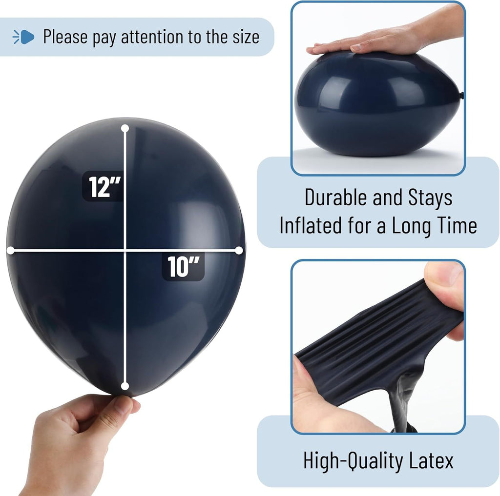 Balloons, 12 Inch, 54 Pack, Navy Blue, Party Balloons