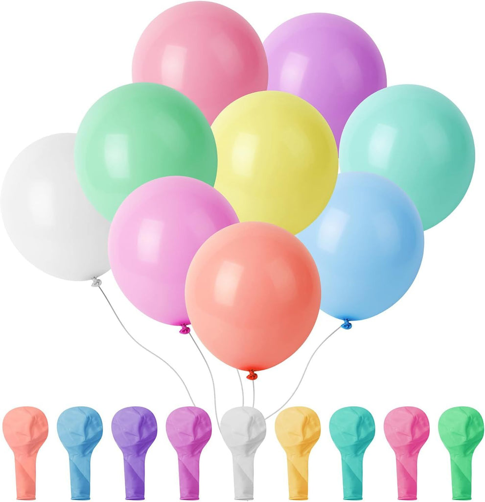 Balloons, 12 Inch, 54 Pack, Pastel Colors, Party Balloons