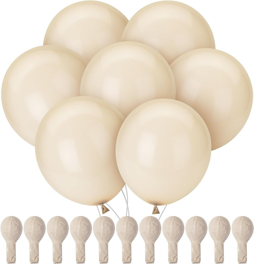 Balloons, 12 Inch, 54 Pack, Sand White, Party Balloons