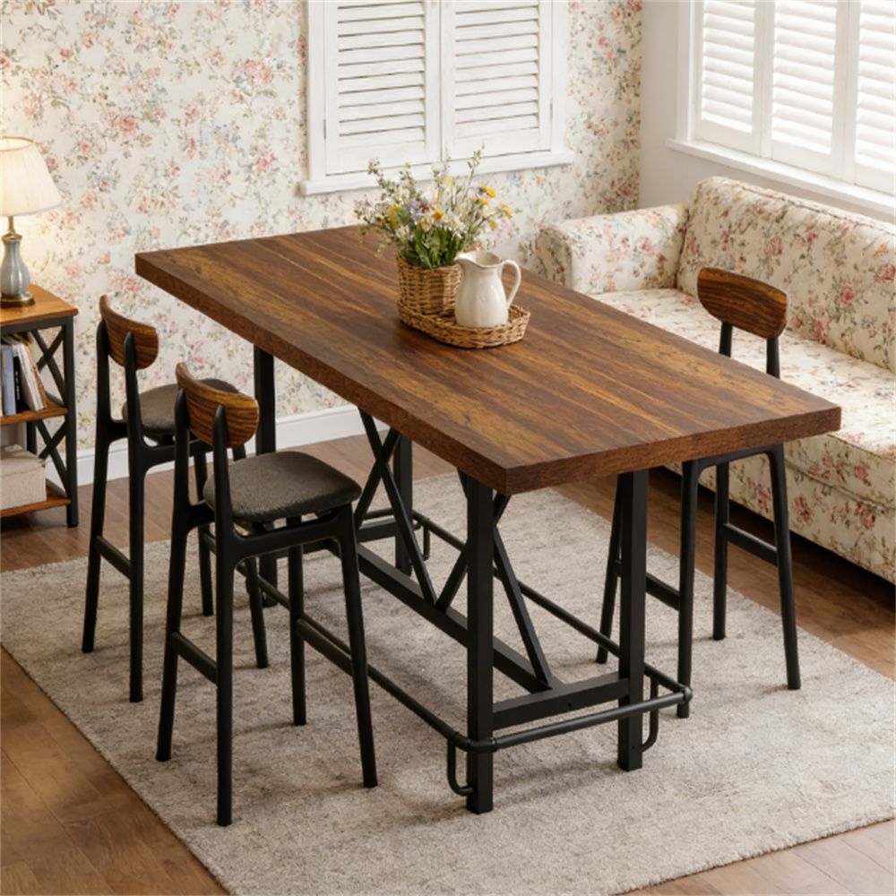 Bar table, counter height table, rectangular table, dining table (only table without footstool)