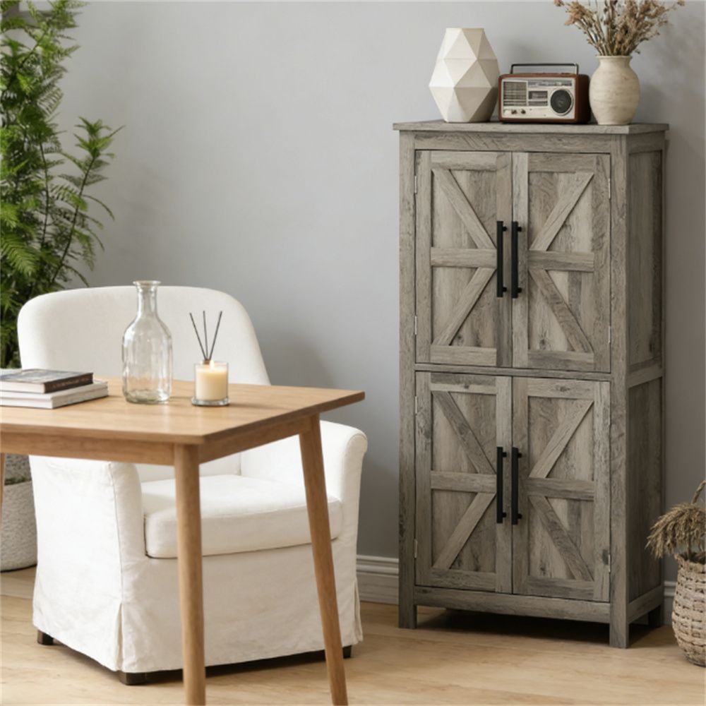 Bathroom cabinet, storage cabinet, living room cabinet, light gray