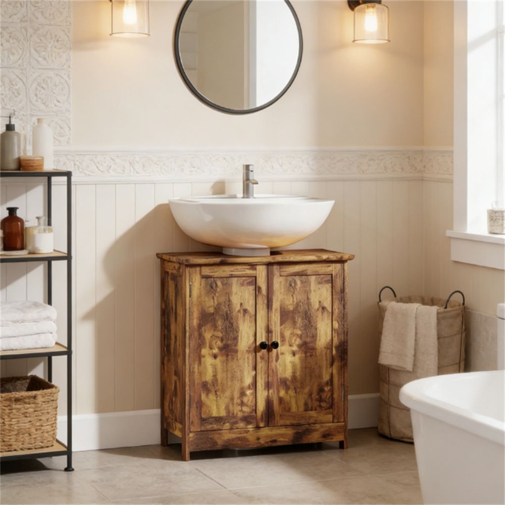 Bathroom vanity, sink cabinet, bathroom cabinet, brown