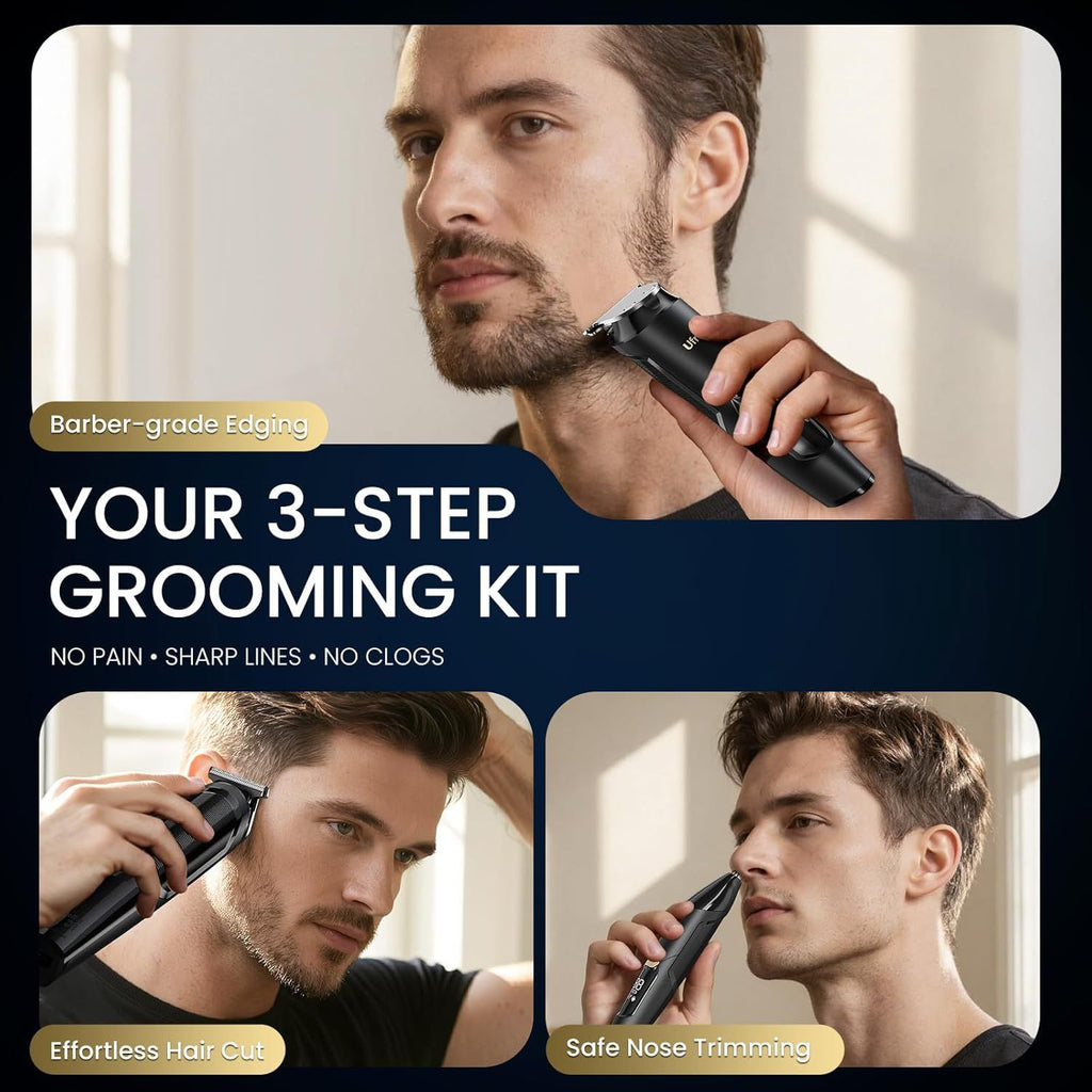 Beard Trimmer Kit, Men's Electric Shaver Razor for Mustache Body Nose Facial Hair, Professional Hair Trimmer, Rechargeable Clippers, Waterproof Beard Grooming, Birthday Gifts for Men
