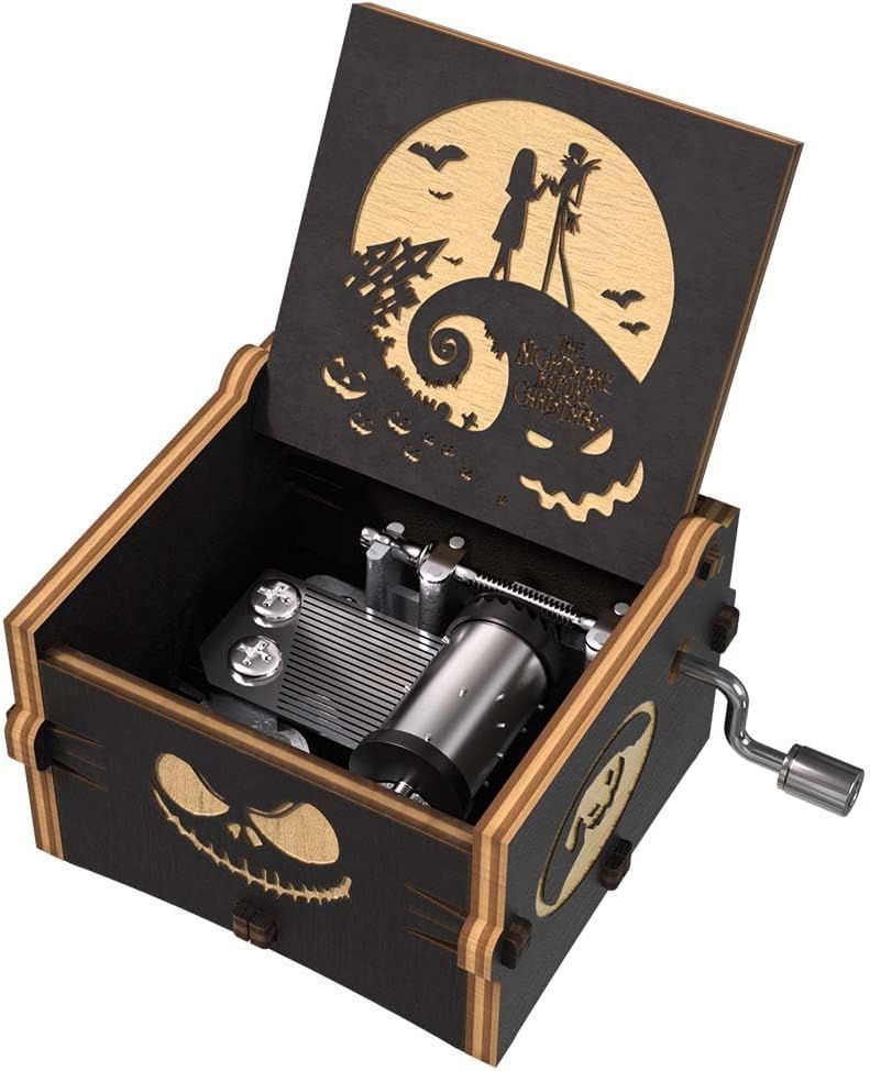 Before Christmas Music Box, Engraved Mini Wood Music Box Gift