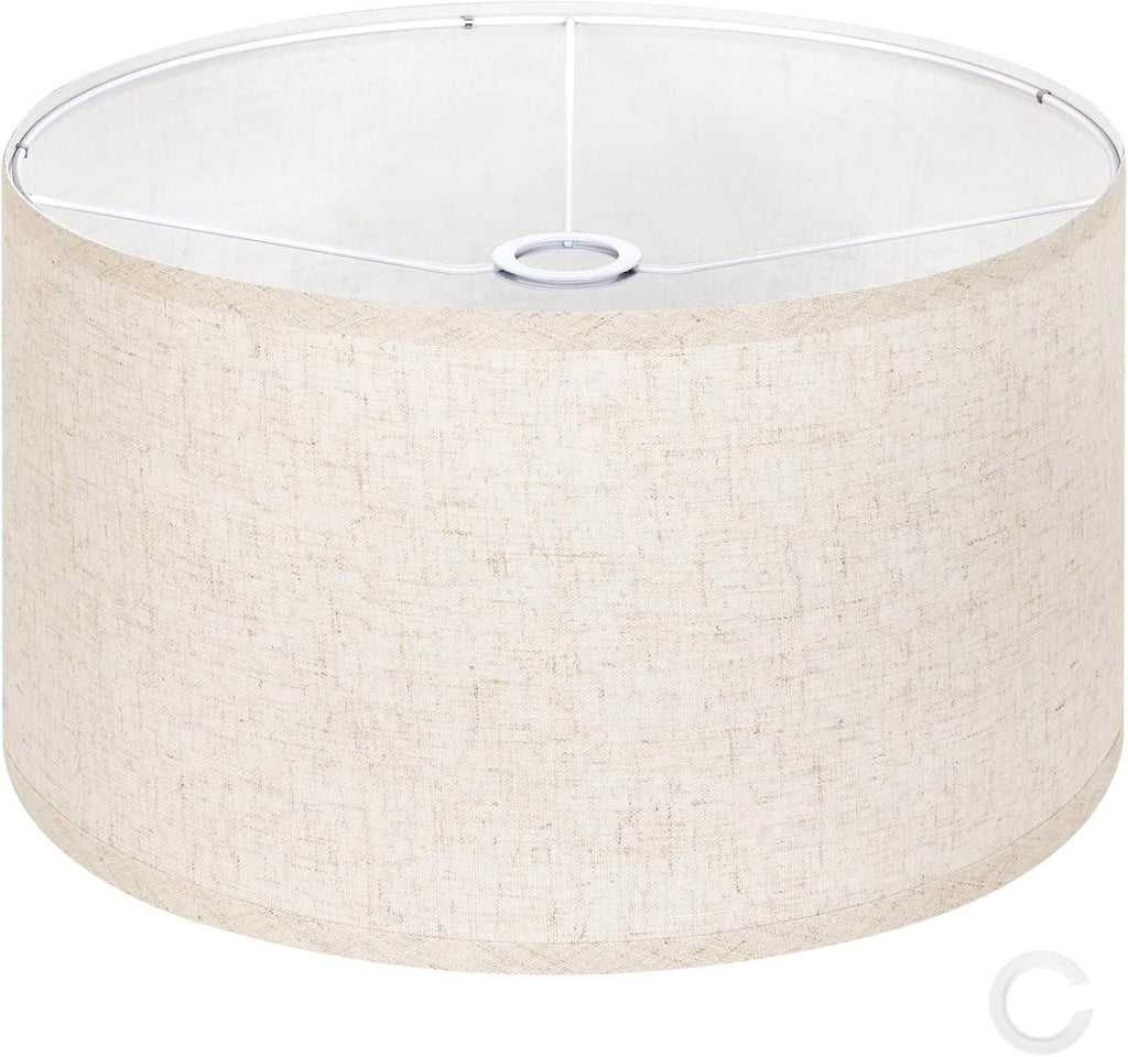 Beige Large Drum Lamp Shades for Floor Lamps,