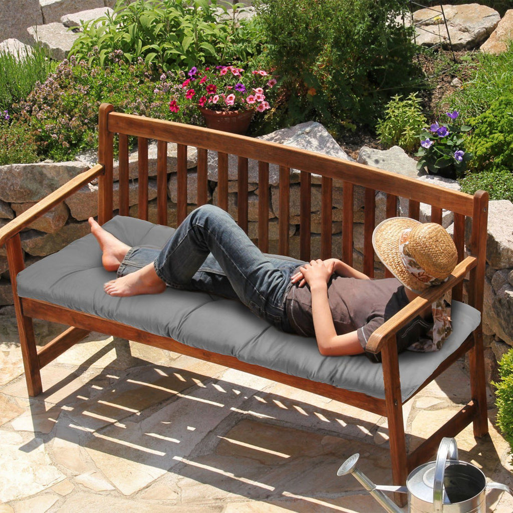 Bench Seat Cushion For Indoor Outdoor Furniture Non Slip Long Chair Cushion with Ties Strap Waterproof Swing Cushion 51.18x19.68IN For Garden Patio Balcony Entryway