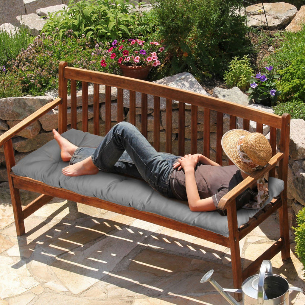 Bench Seat Cushion For Indoor Outdoor Furniture Non Slip Long Chair Cushion with Ties Strap Waterproof Swing Cushion 51.18x19.68IN For Garden Patio Balcony Entryway
