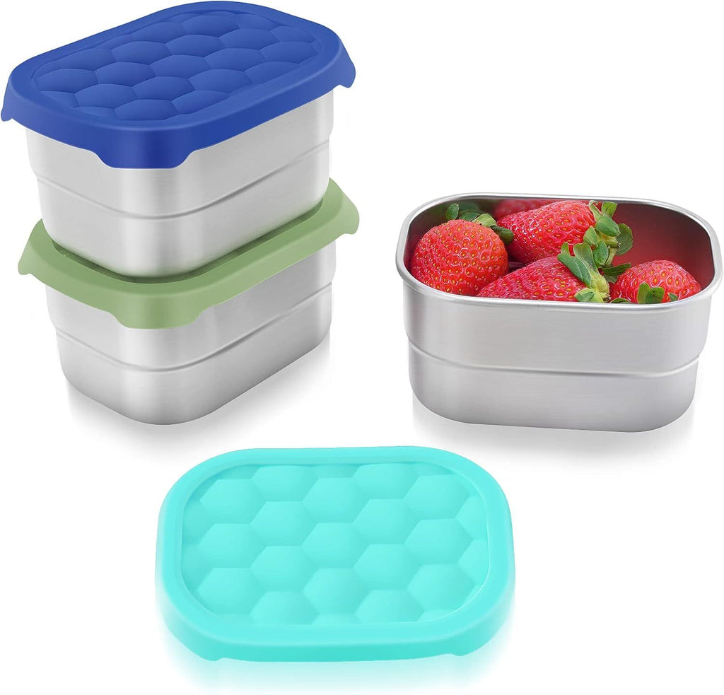 Bento Box for Kids - Insulated Bento Lunch Box with Leak Proof Vacuum Insulated Food Jar - 3 Compartments, Two Temperature Zones (Pink Berry)