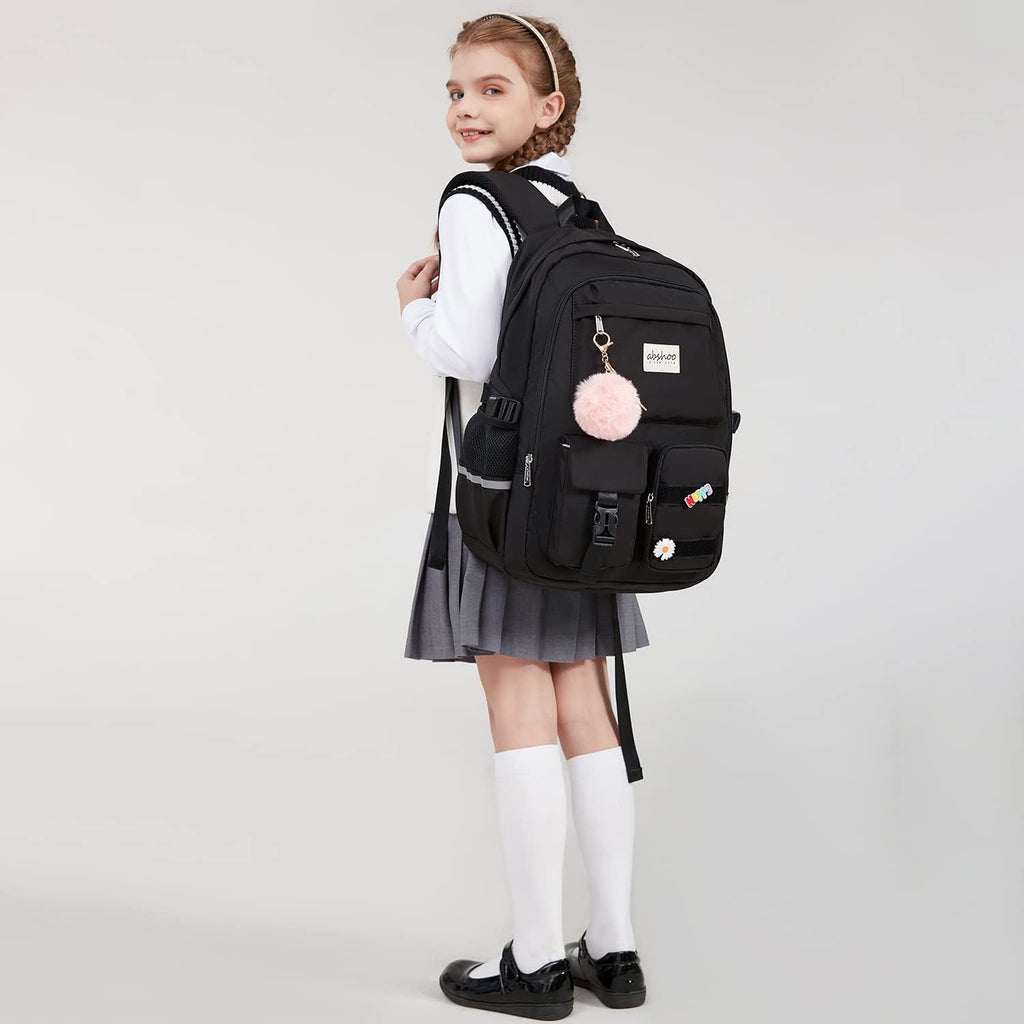 Big Student Laptop Backpack For College Women Middle High School Teen Girls Bookbag Travel Daypack