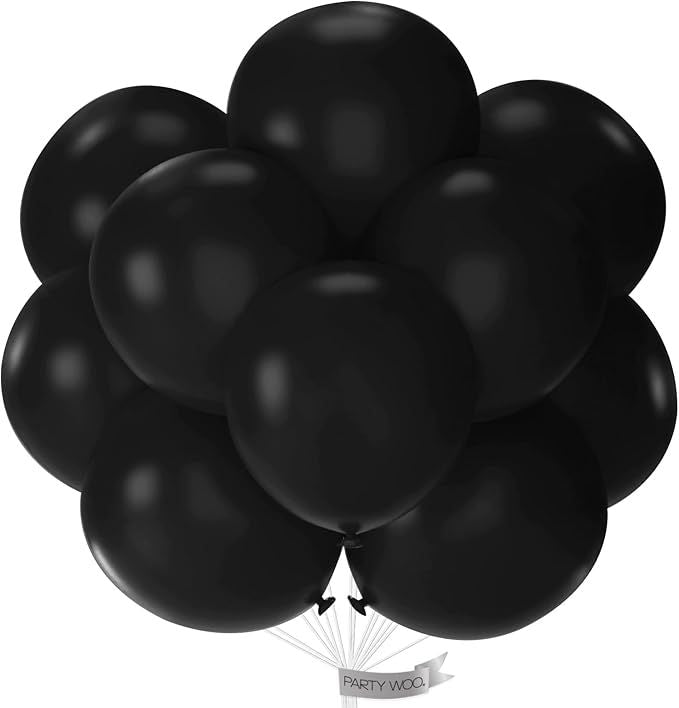 Black Balloons 20 pcs 18 Inch Latex Helium Matte Black Balloons for Baby Shower Birthday