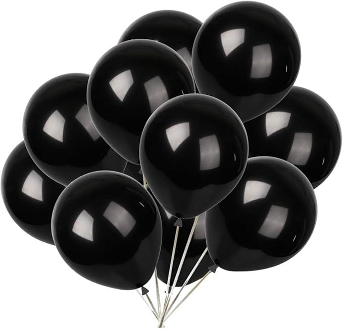 Black Balloons,50 pcs 12 Inch Latex Balloons,for Wedding Birthday Party Baby Shower Christmas Party Decorations
