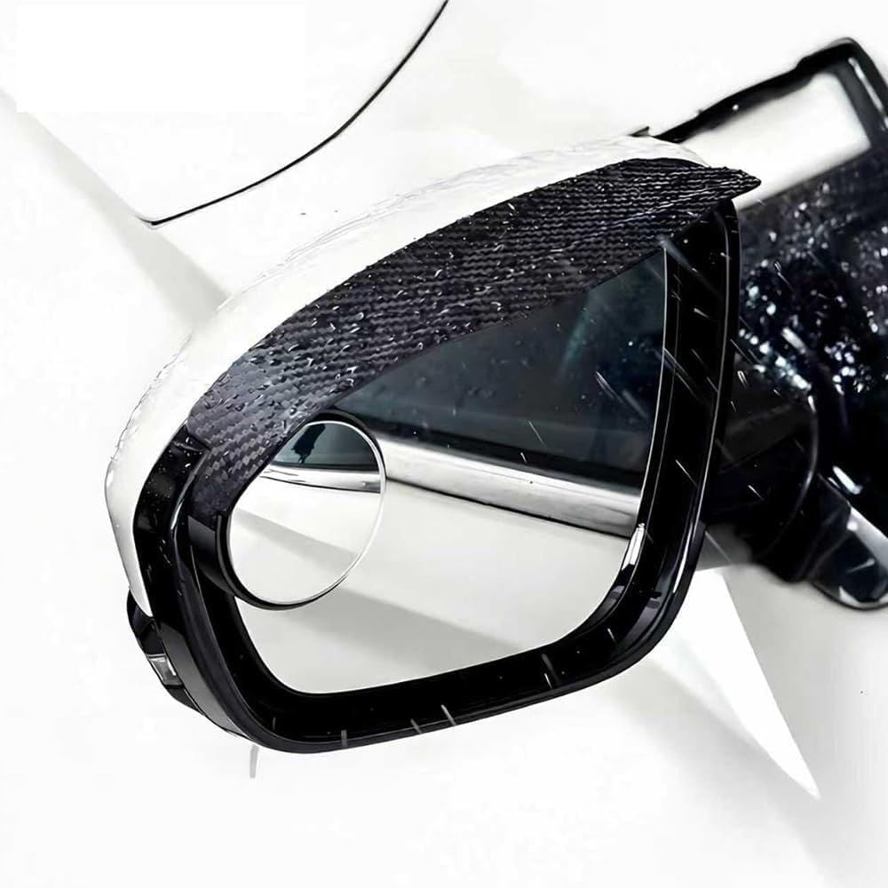 Blind Spot Mirror 2 Pcs Car Side HD Frameless Convex Mirror, 3x Larger Blindspot View, Wide Angle Rearview with Rain Guard, Universal Fit