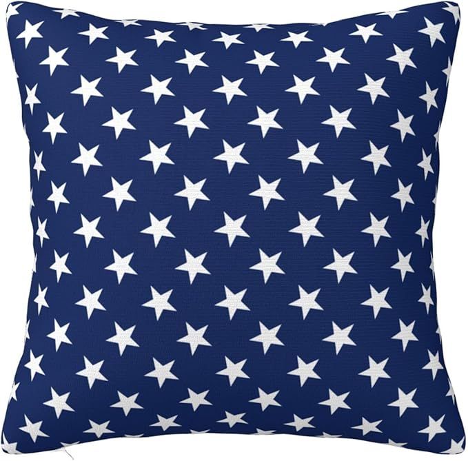 Blue Star Throw Pillow Cover Case 18 X 18 for Couch Sofa Bed Home Decor
f