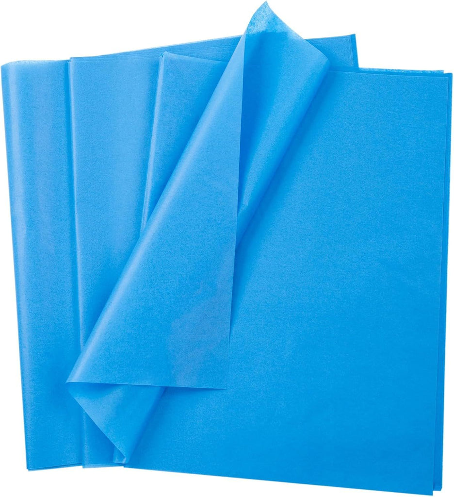 Blue Tissue Paper for Gift Bags 14" x 20" - 140 Sheets Gift Wrapping Tissue Paper Bulk Acid-Free, Ideal for DIY Crafts Weddings Birthday Christmas Holidays Decor