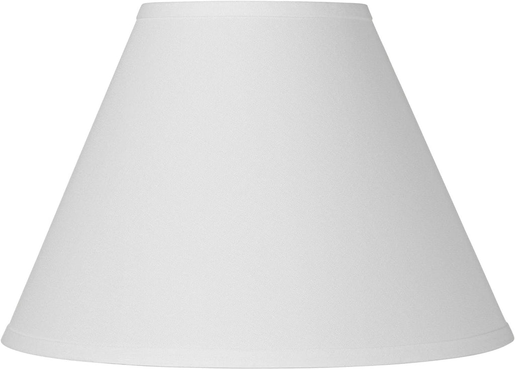 Bright Antique White Linen Large Lamp Shade 6.5" Top x 15" Bottom x 10.75" High x 11.75" Slant (Spider) Replacement