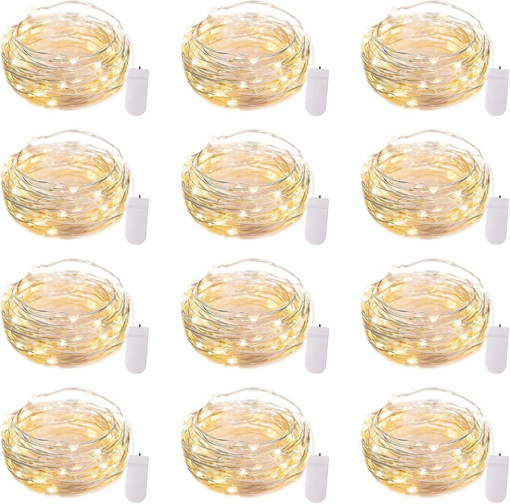 Brightown 12 Pack LED Fairy Lights Battery Operated String Lights