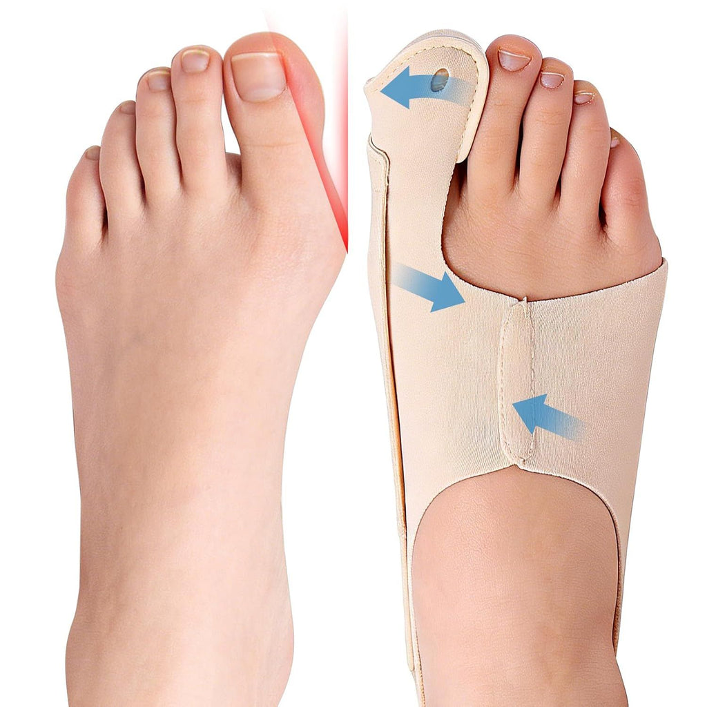 Bunion Corrector for Men and Women, Adjustable Big Toe Straightener & Alignment Splint for Hallux Valgus Pain Relief, Day and Night Support, Fits in Shoes - Medium, 2 Pcs