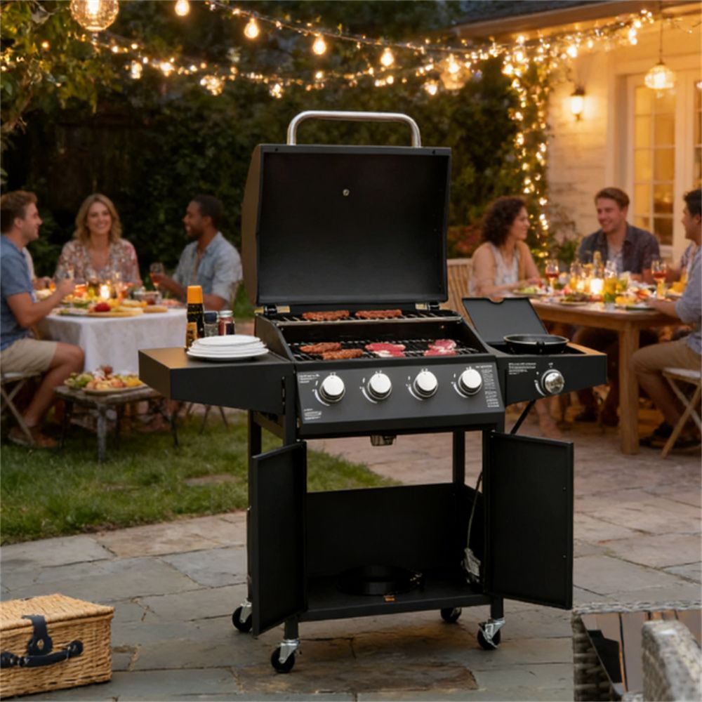 Burner, gas grill, outdoor barbecue grill