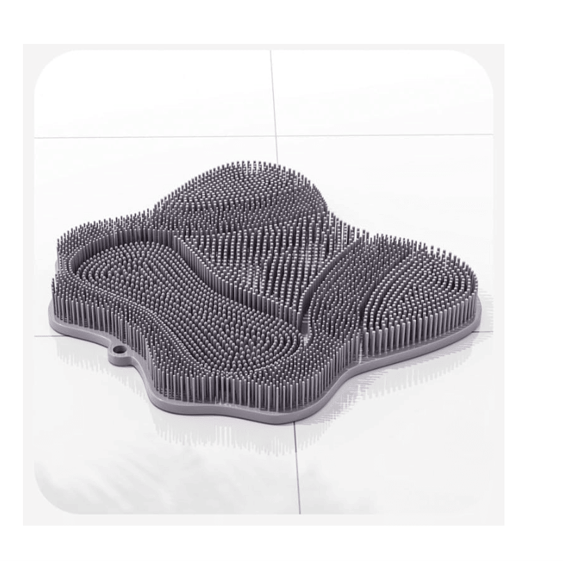Butterfly Shape Foot Scrubber Massager Mat, Non-Slip Shower Brush with Suction Cups