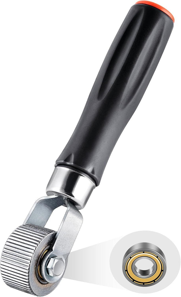 Car Audio Sound Deadening Roller Seam Roller, Heat Abatement Mat Noise Roller Sound Insulation Tool for Auto, Sound Deadener Application Installation Metal Hand Deading Roller Wheel Roller