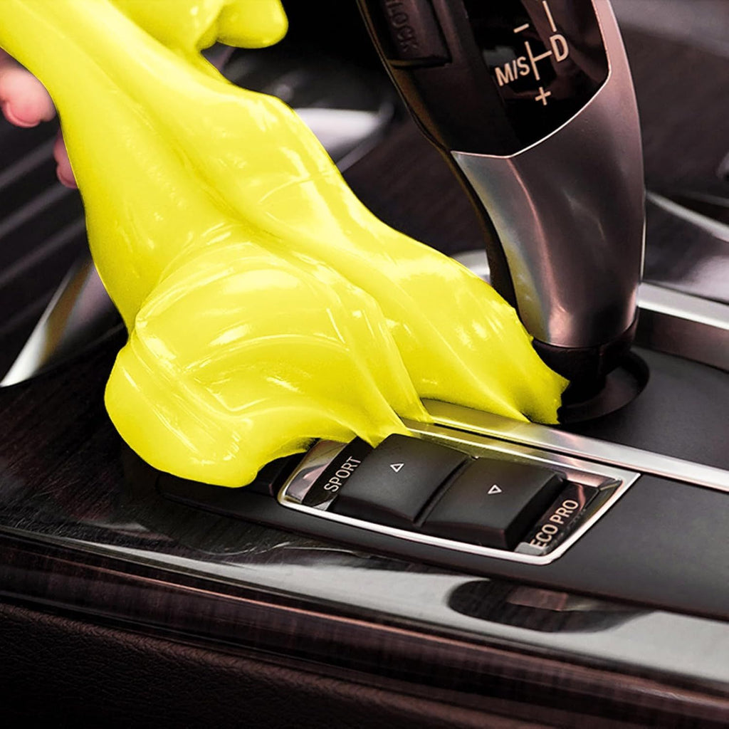Car Cleaning Gel Detailing Kit Car Cleaning Putty Gel Reusable Car Cleaning Tools Car Slime for Cleaning Car Slime Cleaner Car Cleaning Supplies Car Accessories for Men Women Yellow