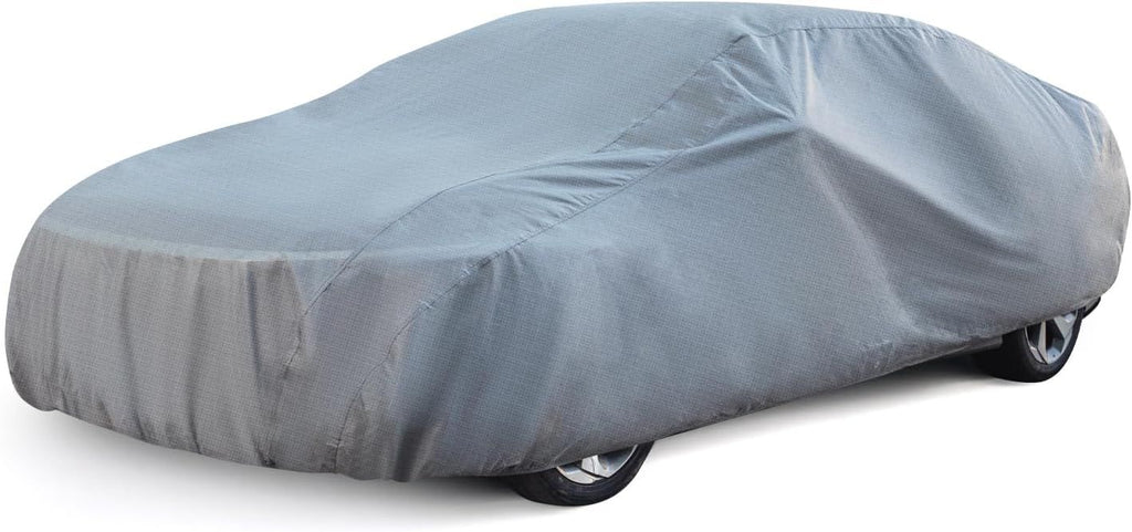 Car Cover Dirtproof, Waterproof, Breathable, Snow Dustproof, Indoor and Limited Outdoor Car Covers Fits Sedans up to 200", Gray