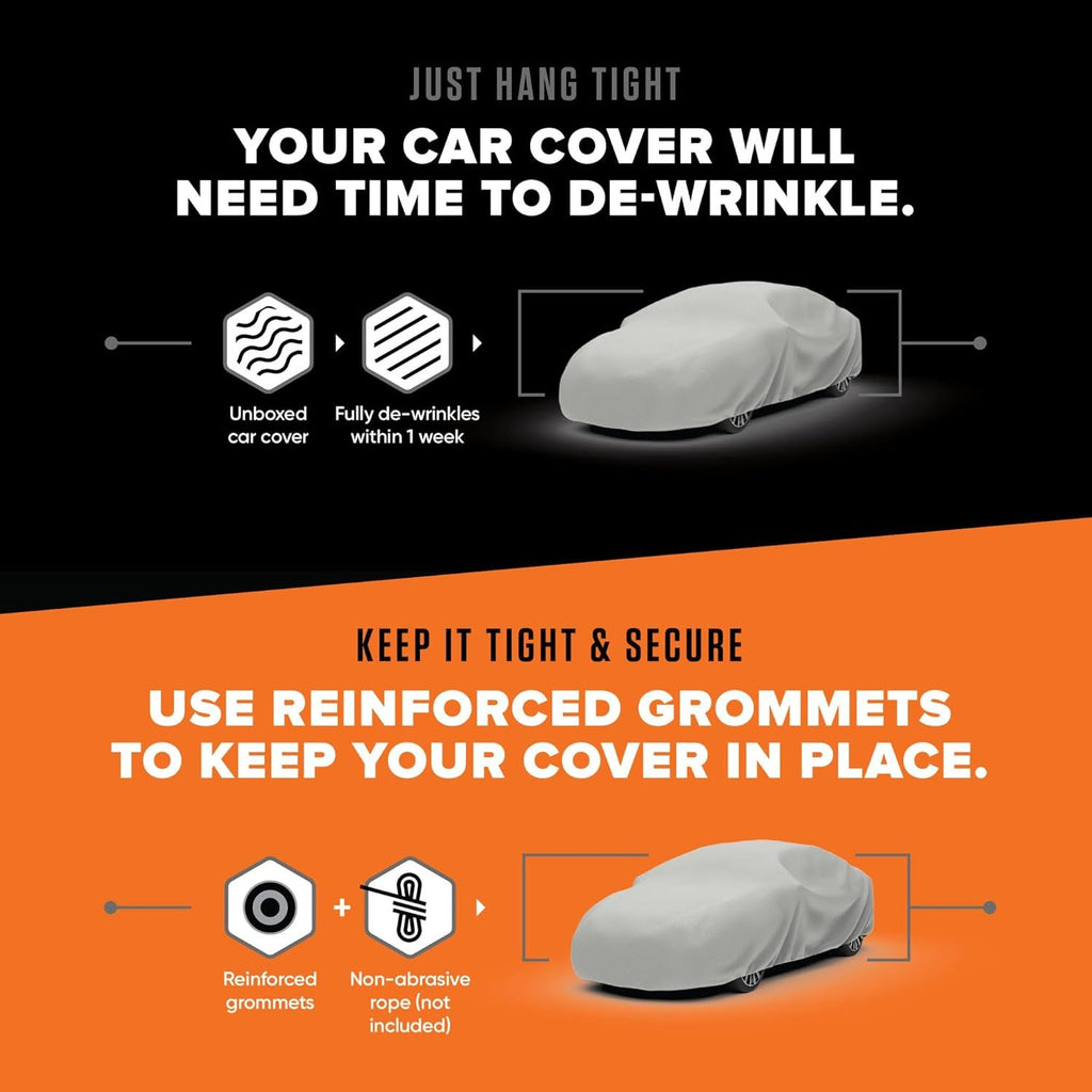 Car Cover, Indoor Protection, Breathable Dustproof Cover, Fits Full-Size Sedans up to 228 Inches, Gray, Size 4