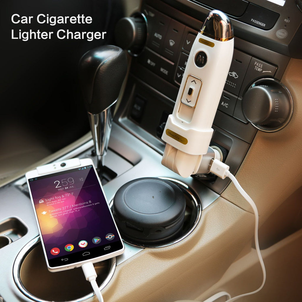 Car Refresher with Vibration Massage & Nano Water Spray, 3 Modes, USB Charger, Relieves Neck Shoulder Pain & Drowsiness on Long Drives