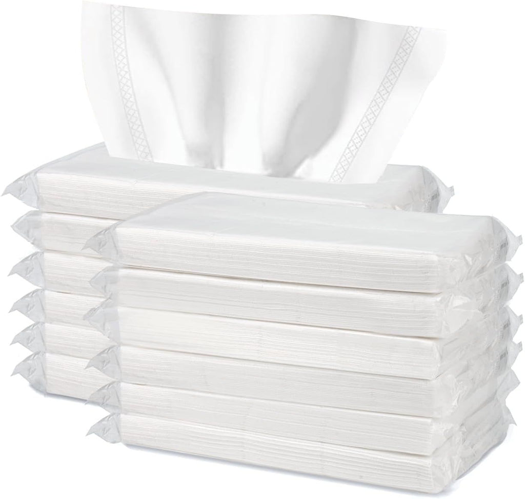 Car Tissue Refills, 600 Sheets Disposable Soft Facial Tissues Napkin, Travel Size Pack for Car Visor Tissue Holder or Purse, 50 Sheets per Pack
