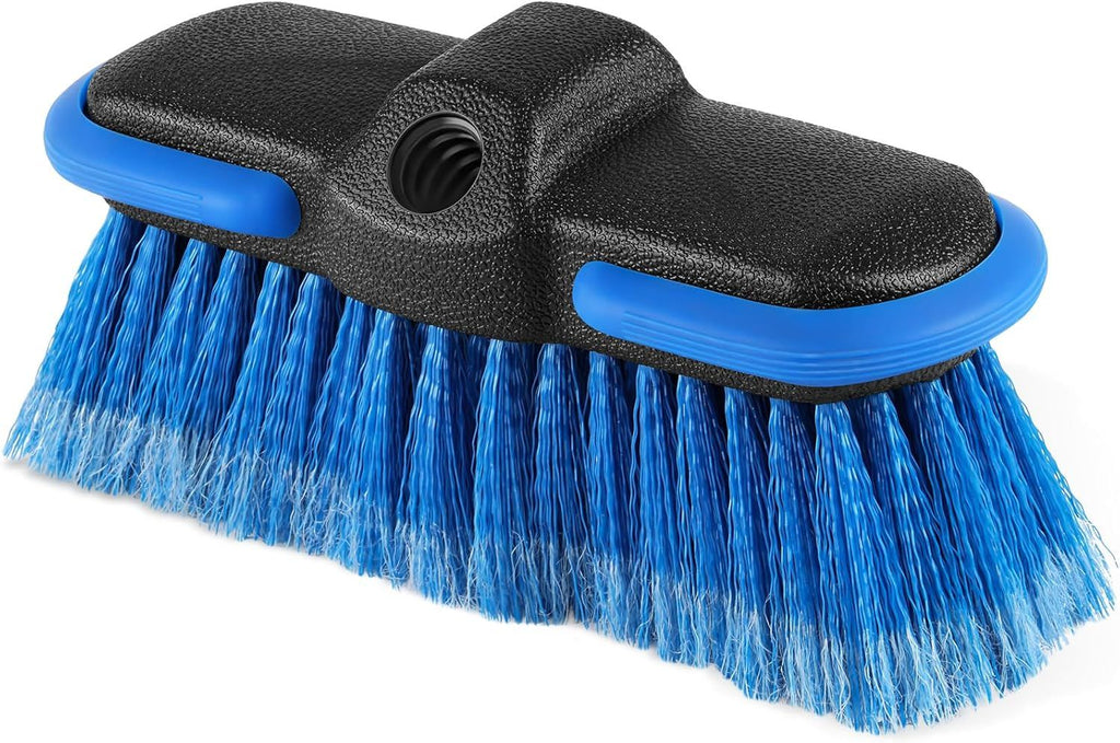Car Wash Brush Head with Soft Bristle, Car Cleaning Brush with Protective Bumper for Cleaning Auto Cars Trucks