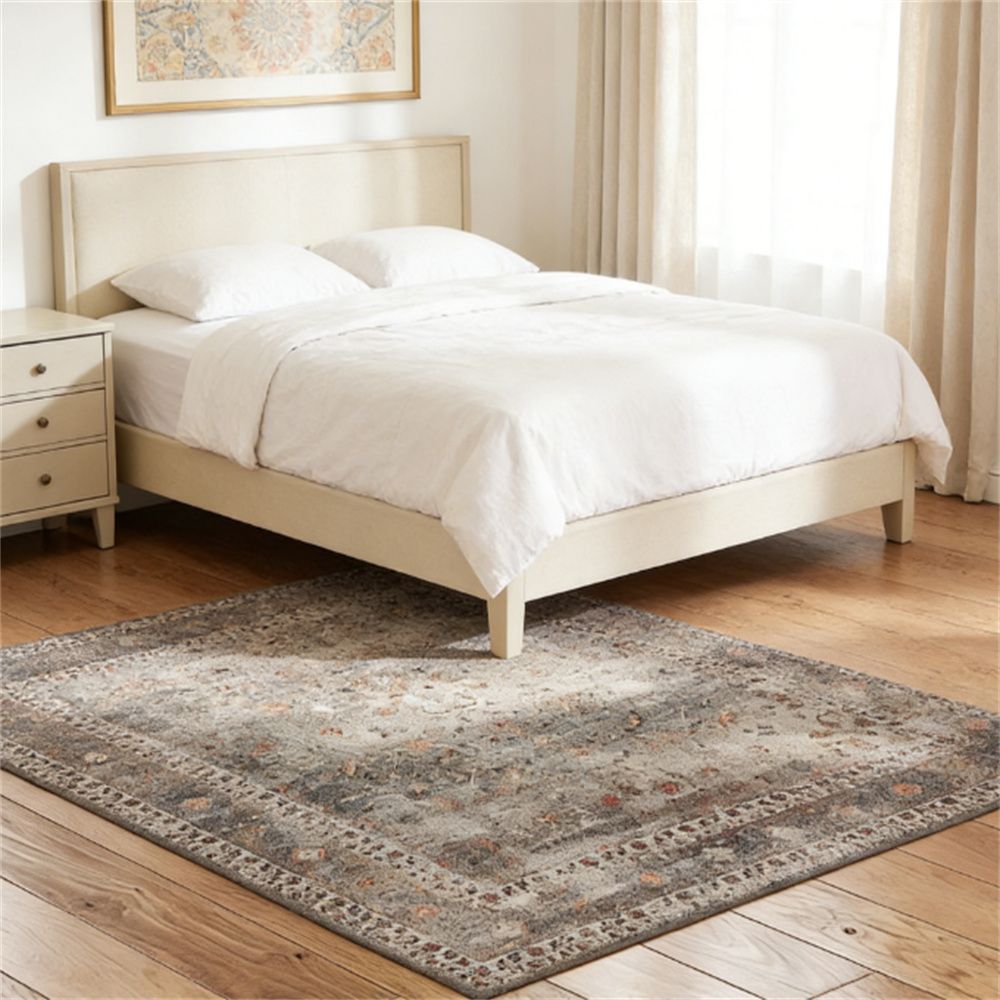 Carpet, floor covering, room carpet, foldable carpet, dark brown blend