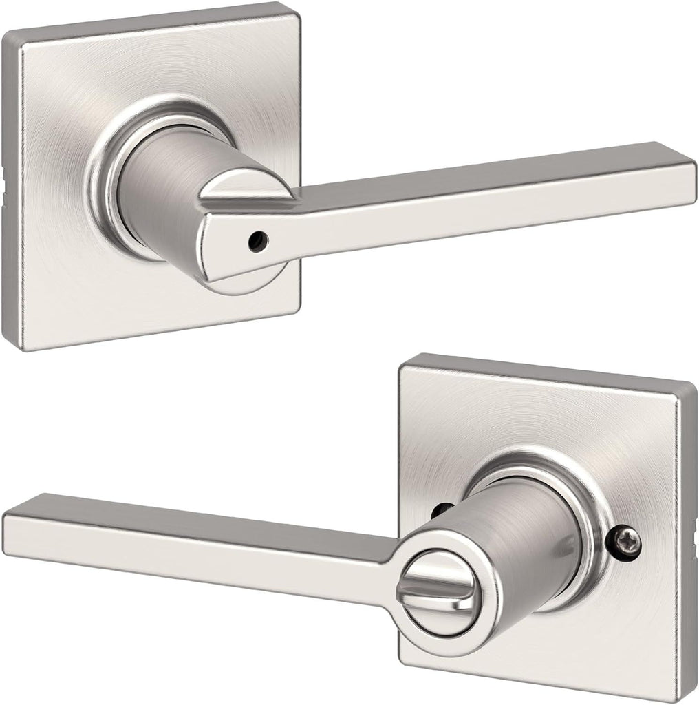 Casey Interior Privacy Door Handle with Lock, Door Lever For Bathroom and Bedroom