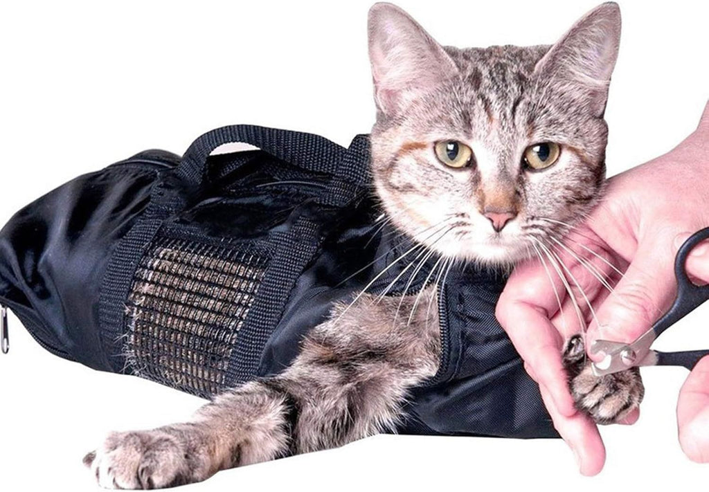 Cat Grooming Bag Restraint Cats Nail Clipping Cleaning Grooming Bag for Cuting Nails, Bathing, Nail Trim Cleanning