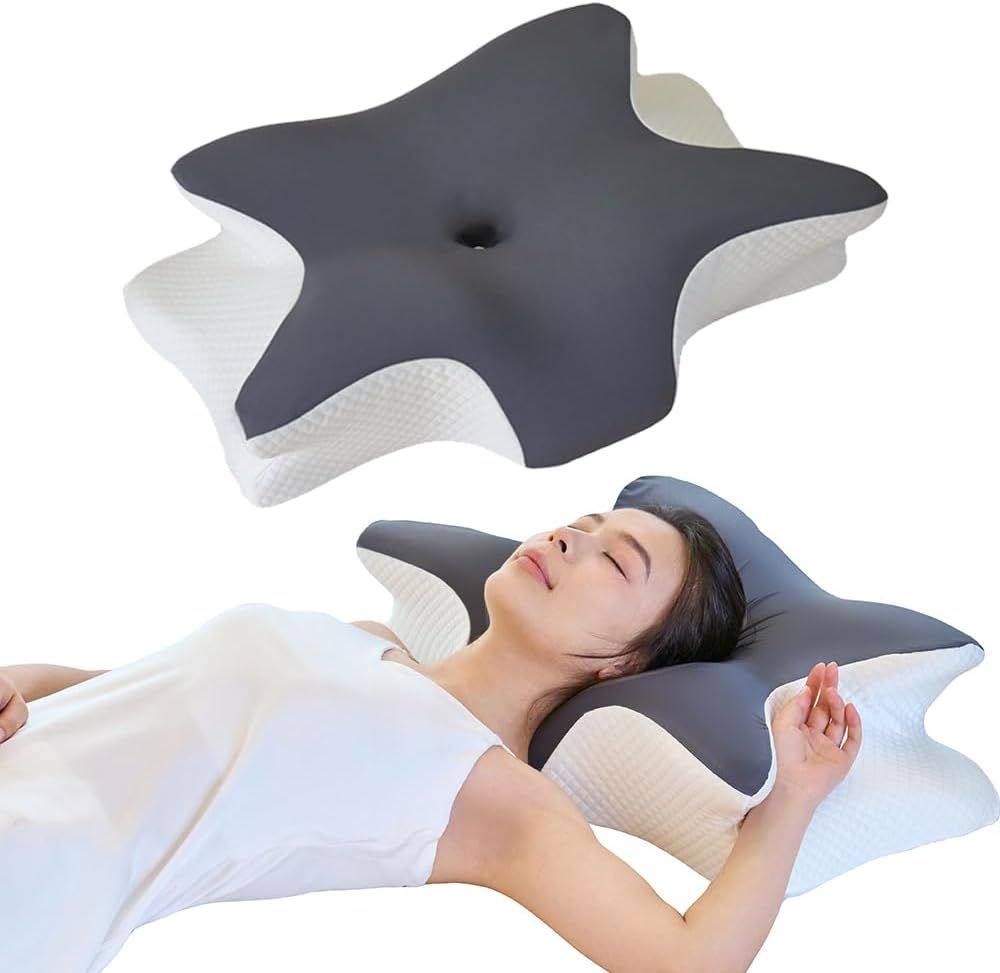 Cervical Memory Foam Pillow – Ergonomic Neck Support for Side, Back & Stomach Sleepers | Odorless Beauty Sleep Pillow for Deep Rest