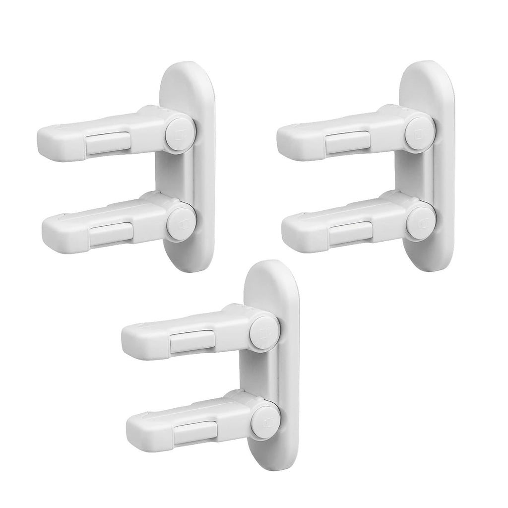 Child Proof Door Lever Lock, Door Handle Lock, Durable ABS with Adhesive Backing, Simple Install, No Tools Needed