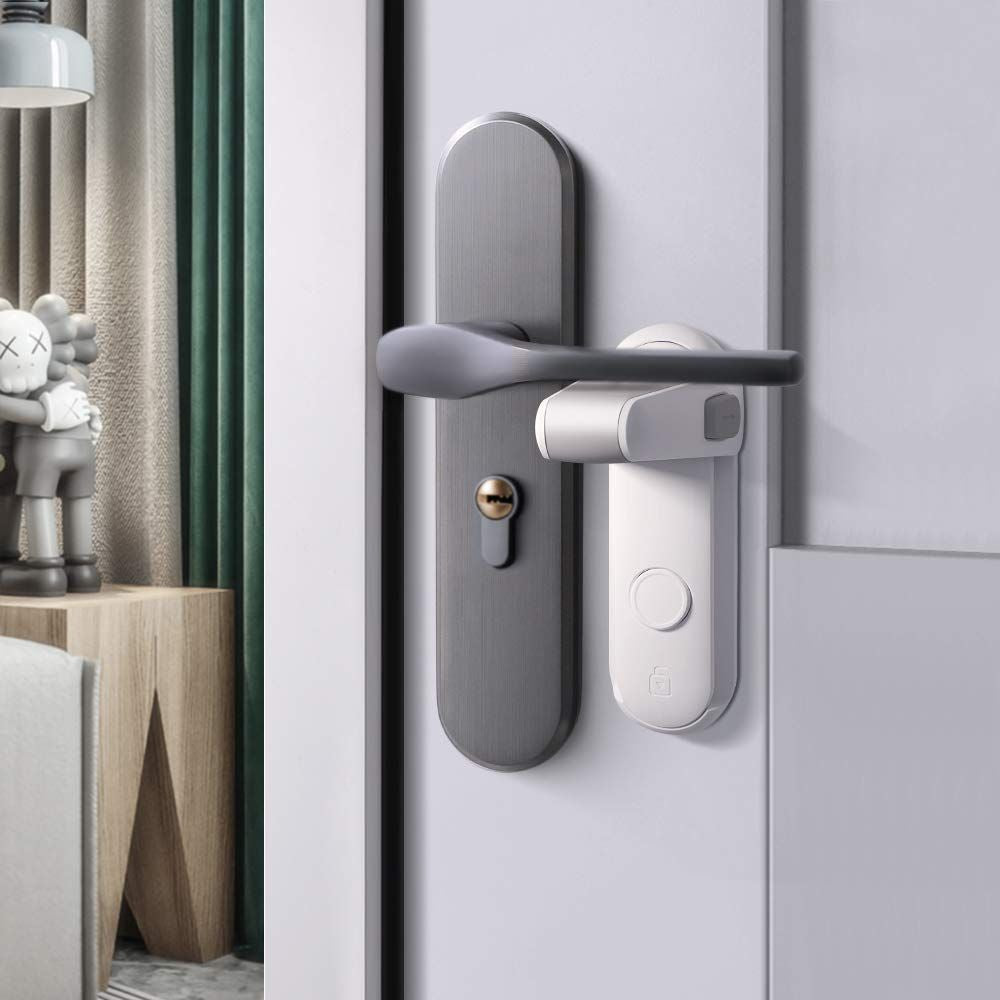 Childproof Door Lever Lock, Baby Safety Door Handle Lock, Easy to Install and Use Adhesive no Tools Need or Drill
