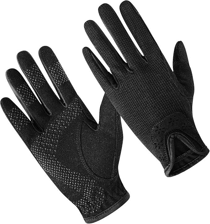 ChinFun Premium Horseback Riding Gloves for Ladies & Youth - Breathable, Lightweight, Comfortable Grip