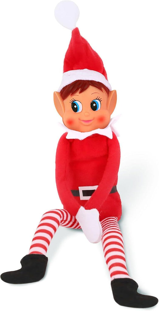 Christmas Elf Behaving Badly Plush Toy | Elfette Novelty Long Bendy Naughty Girl Christmas Doll | 12 Inches