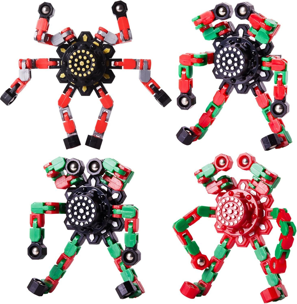Christmas Fidget Toys Transformable Fidget Spinners for Kids and Adults, Stress Relief Sensory Toys