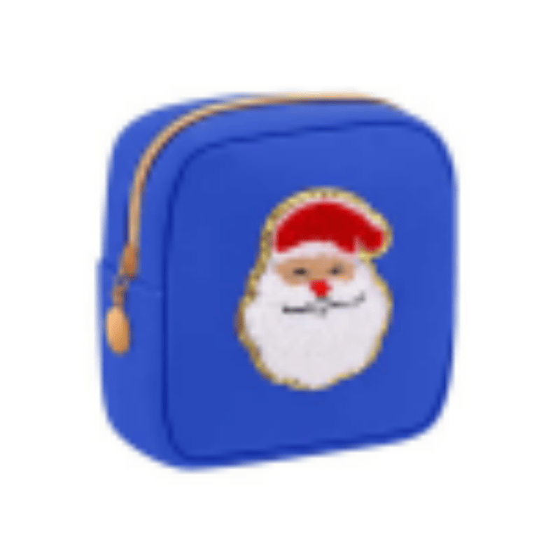 Christmas gingerbread man khaki storage bag, cute embroidery design, portable small item storage, full of festive atmosphere