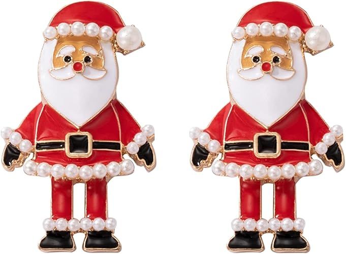 Christmas Santa Earrings for Women, Christmas Earrings, Cute Santa Claus Earrings, Christmas Jewelry Gift for Women