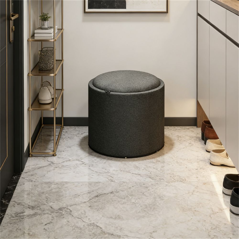 Circular storage coffee table, footstool, stool, with storage space