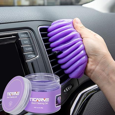 Cleaning Gel for Car Detailing Car Vent Cleaner Cleaning Putty Gel Auto Car Interior Cleaner Dust Cleaning Mud for Cars and Keyboard Cleaner Cleaning Slime Purple