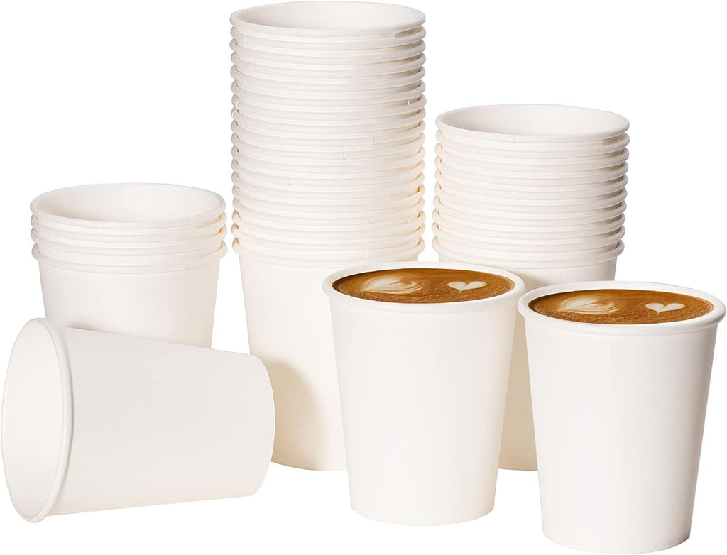 Coffee Paper Cups 8 oz [300 pack], Disposable Coffee Cups, Hot Coffee Cups, Office (8 oz 300 pack)