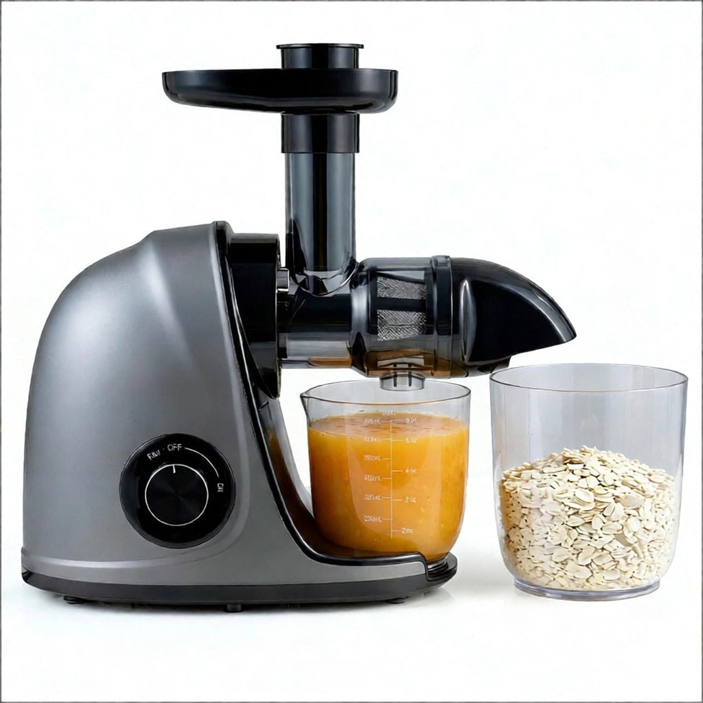 Cold press juicer with 95% high output dual speed mode, suitable for fruit and vegetable juicers